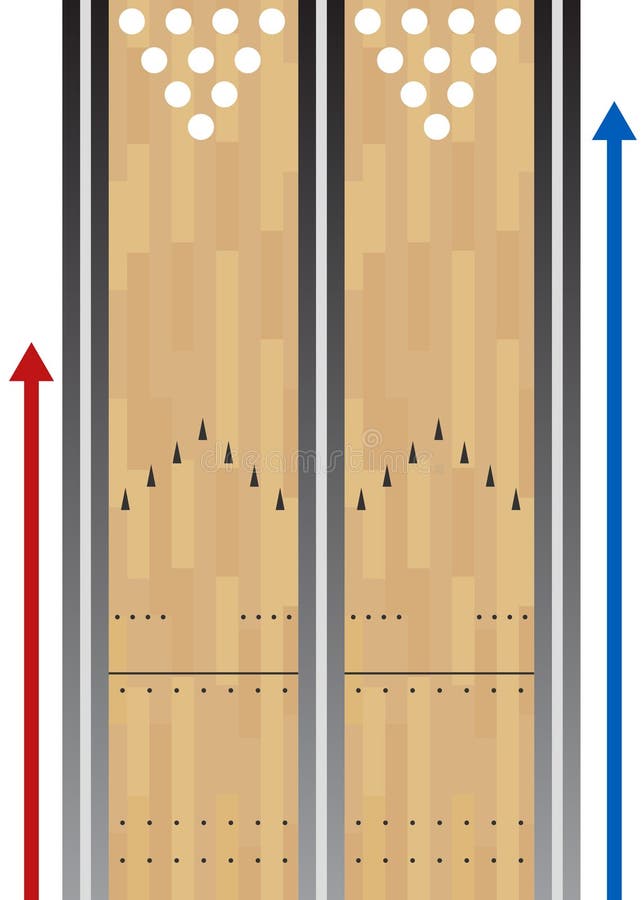 Bowling Lane Chart Stock Vector  Illustration Of Gutter