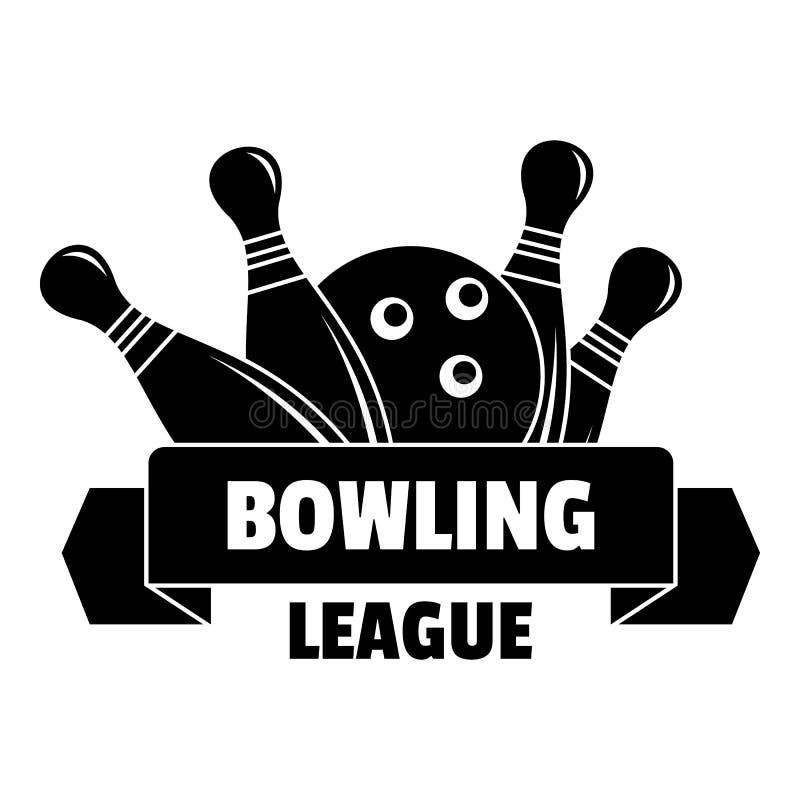 Bowling League Logo, Simple Style Stock Vector - Illustration of emblem ...