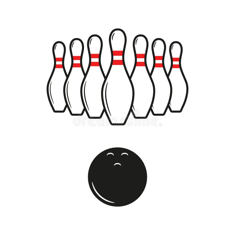 Bowling Pins Drawing Stock Illustrations 345 Bowling Pins Drawing
