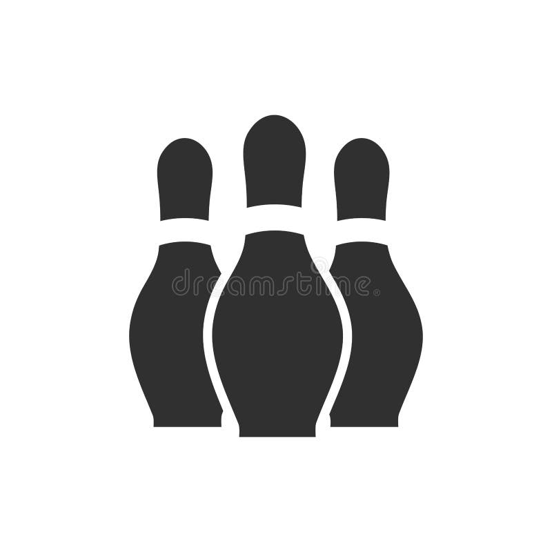 Isolated Bowling Pins Flat Vector Design Stock Vector Illustration of