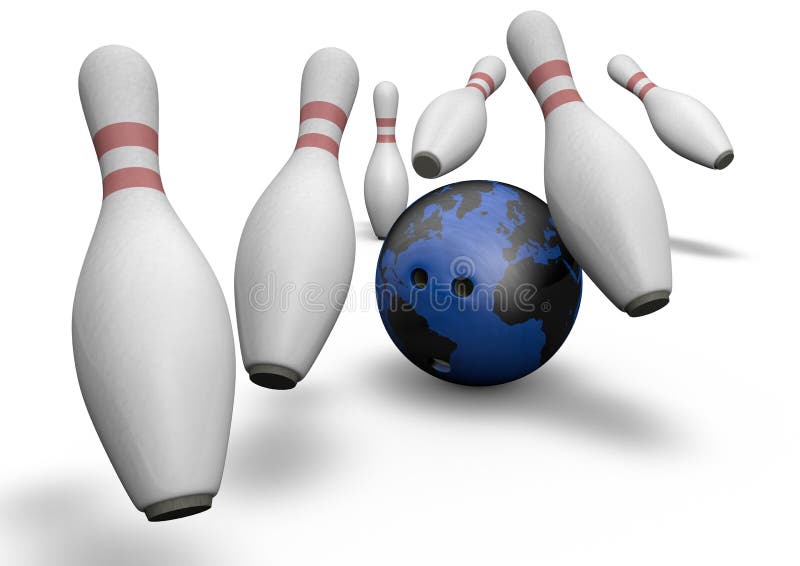 Bowling with the stock illustration. Illustration of concept