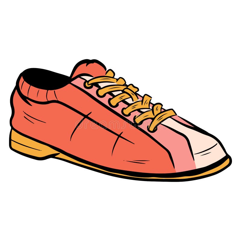 Bowling Shoes. Shoes for the Game. Required for Bowling. Bowling Club.  Cartoon Style Stock Vector - Illustration of paint, isolated: 216633509