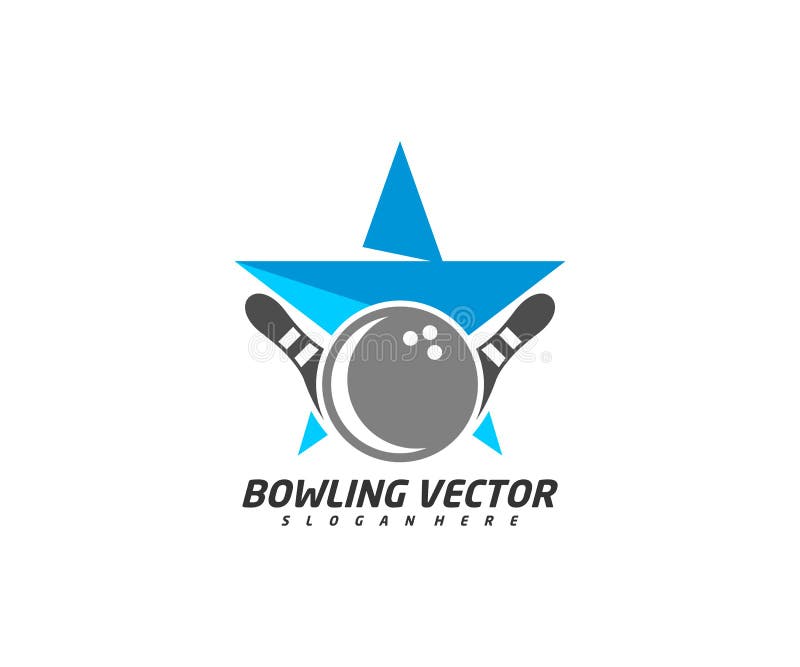 Bowling with Star Logo Template Design Vector, Illustration, Creative ...