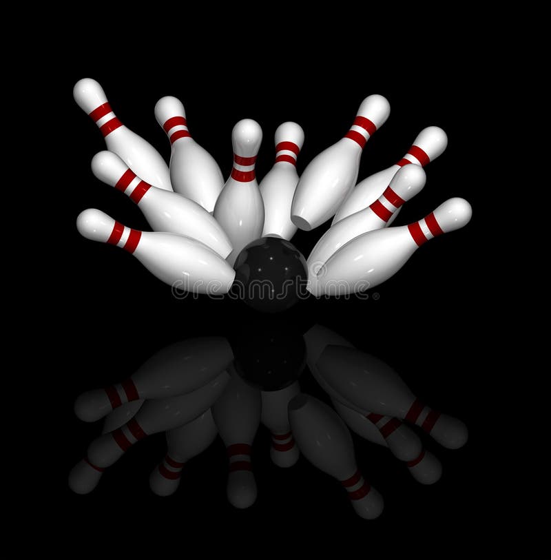 Bowling Strike Isolated stock illustration. Illustration of accuracy