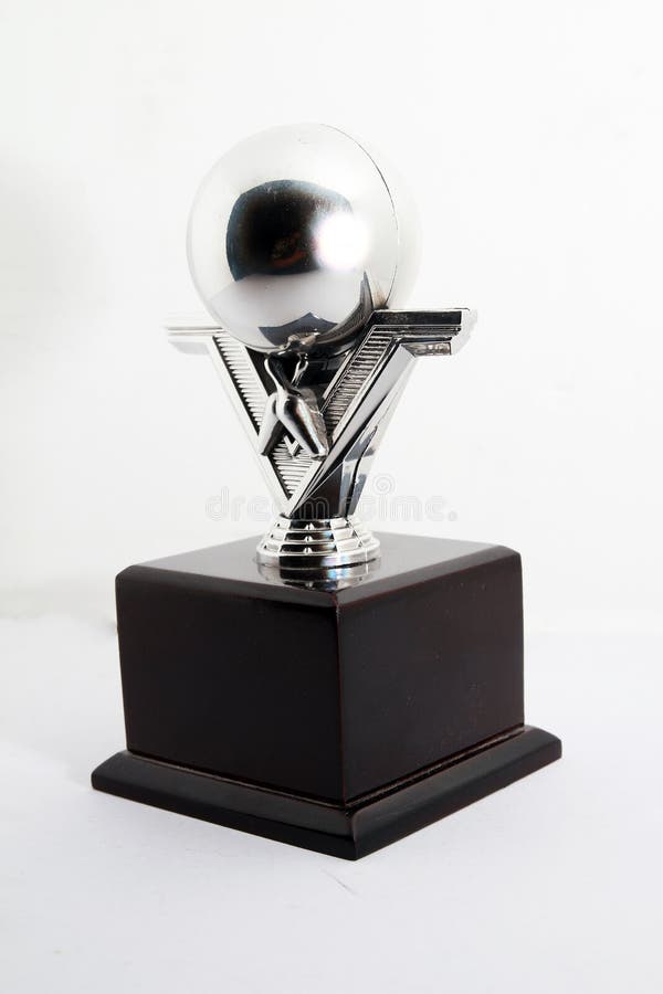 Bowling Trophy With Bowling Ball Stock Photo - Image of bowling ...