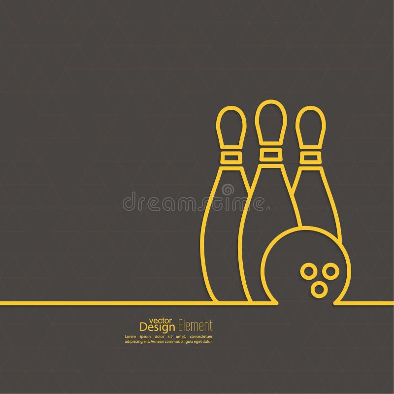 Bowling. Vector abstract background. stock illustration