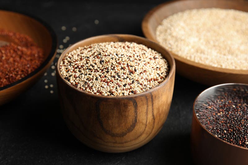 Bowls with Different Types of Quinoa Stock Image Image of minerals, quinoa 132203887