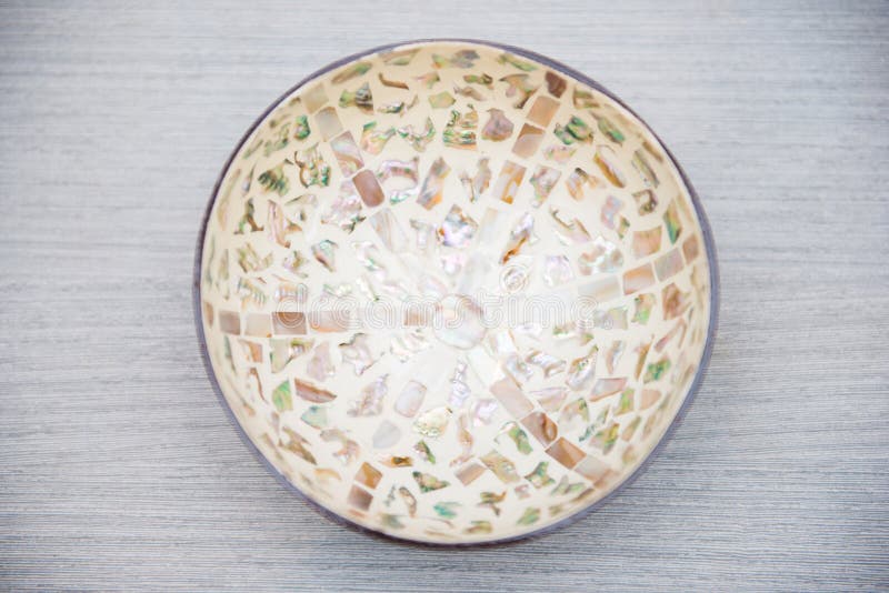 Bowls Hand Painted Made from a Coconut Shell Stock Photo Image of