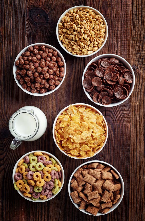 Bowls of various cereals stock photo. Image of delicious - 69052934
