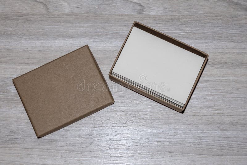 Box with Blank Business Cards Stock Image Image of ticket