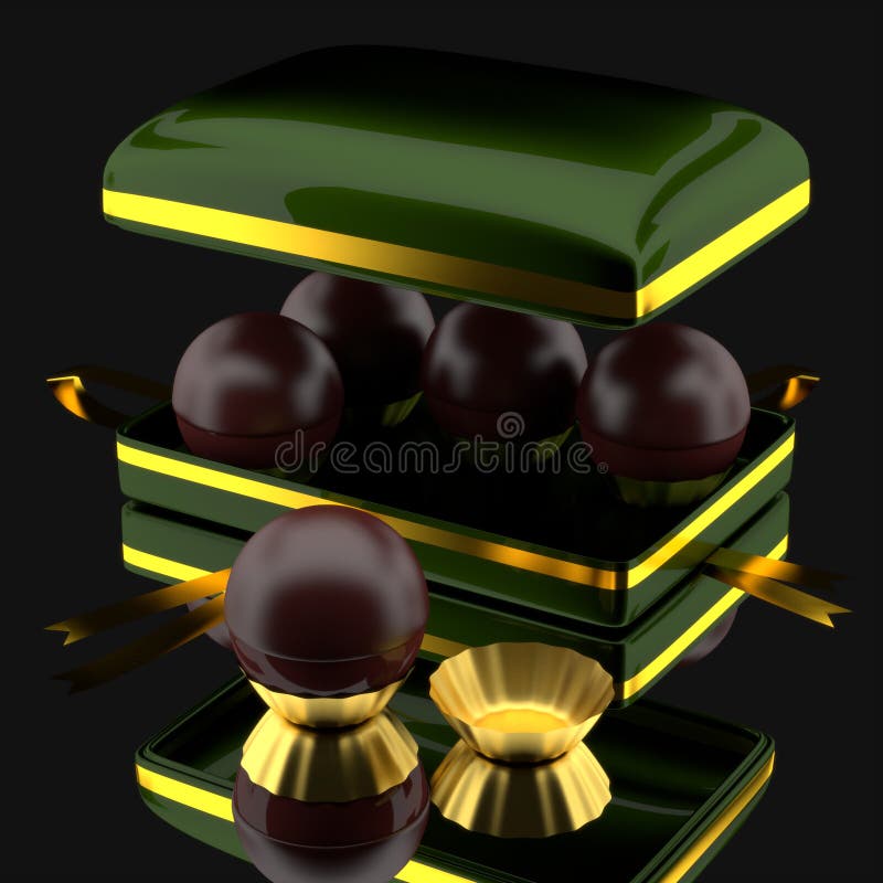 Box of chocolates. stock illustration. Illustration of candy 36325390