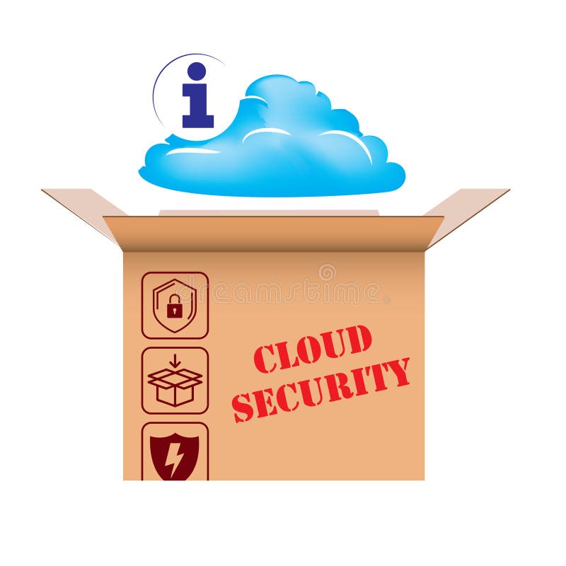 Box for cloud storage stock illustration. Illustration of banjo 304742976