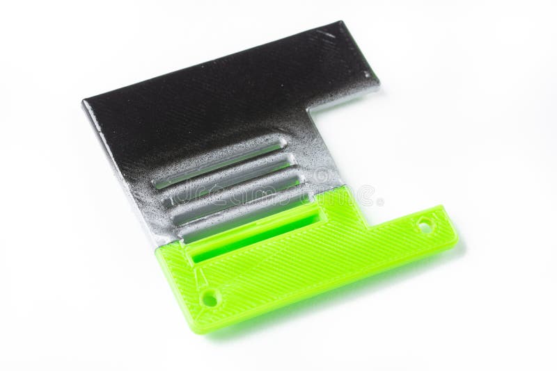 Box Cover Printed on 3d Printer Isolated on White Background. Stock