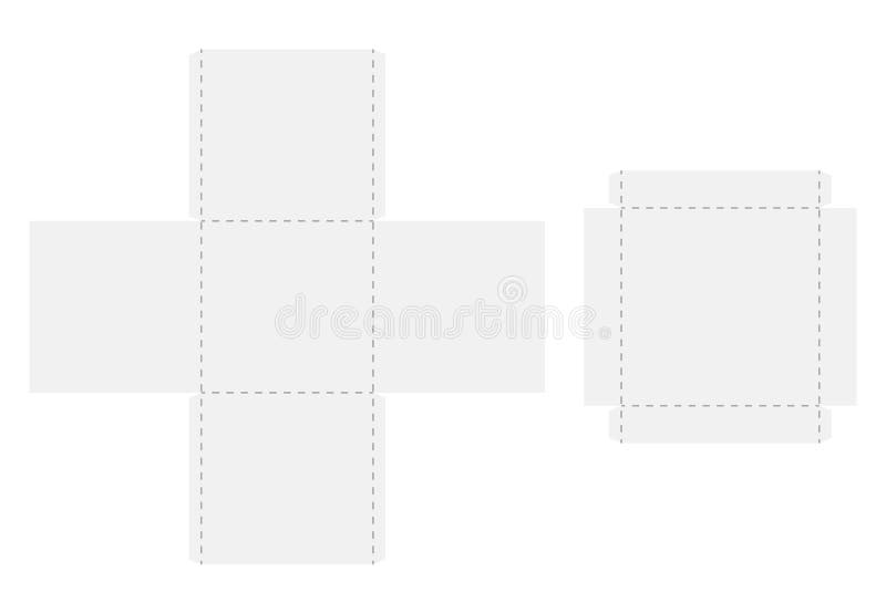 Box Cut Model. Package Template Layout for New Design Stock Vector Illustration of promotion