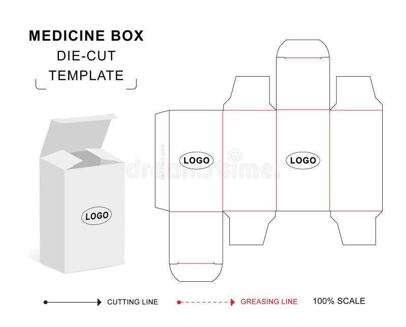 Box Die Cut Medicine Stock Illustrations – 59 Box Die Cut Medicine