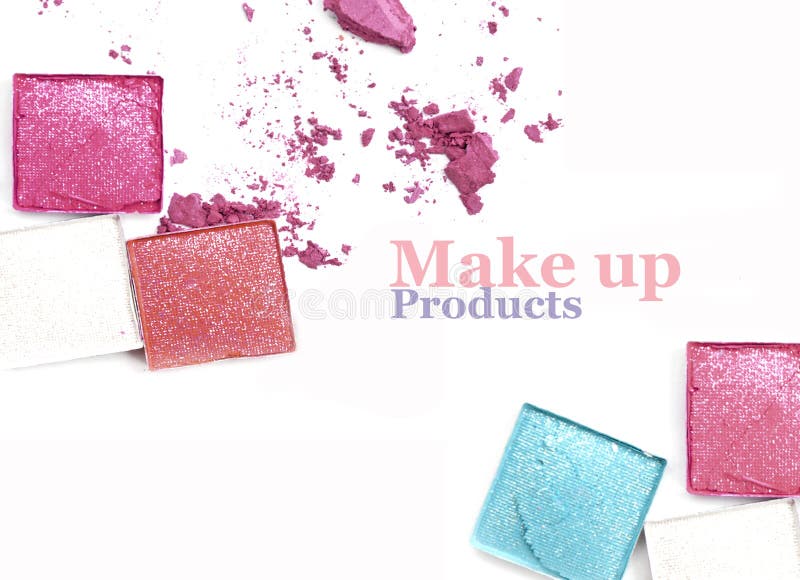 Box Eyeshadow Palette on White. Stock Photo Image of cosmetics