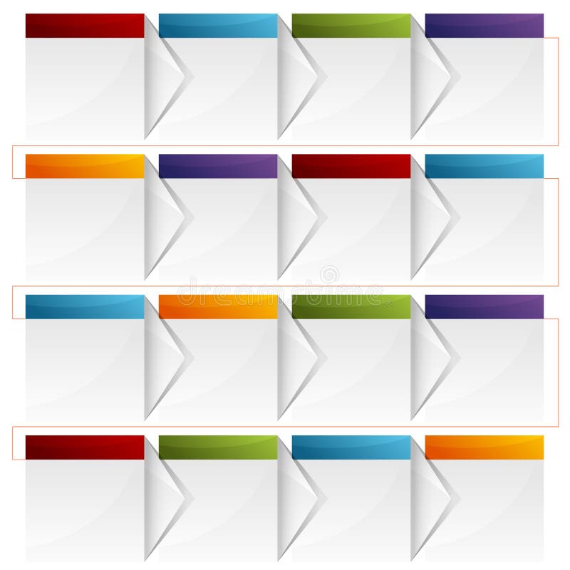 Box Flow Chart vector illustration
