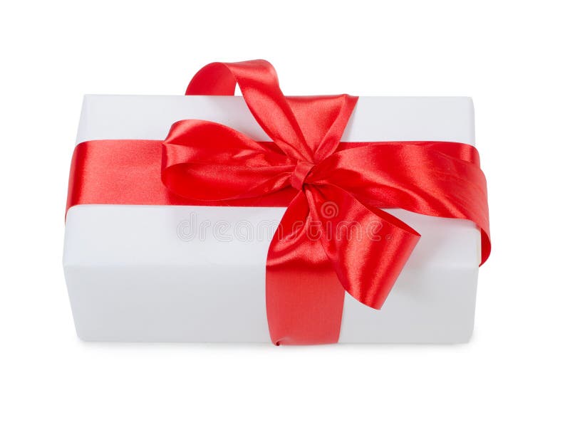 Box with a Gift with a Red Tape Stock Image Image of holiday