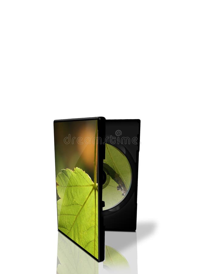 Box and green dvd-disk vector illustration Box and green dvd-disk vector illustration