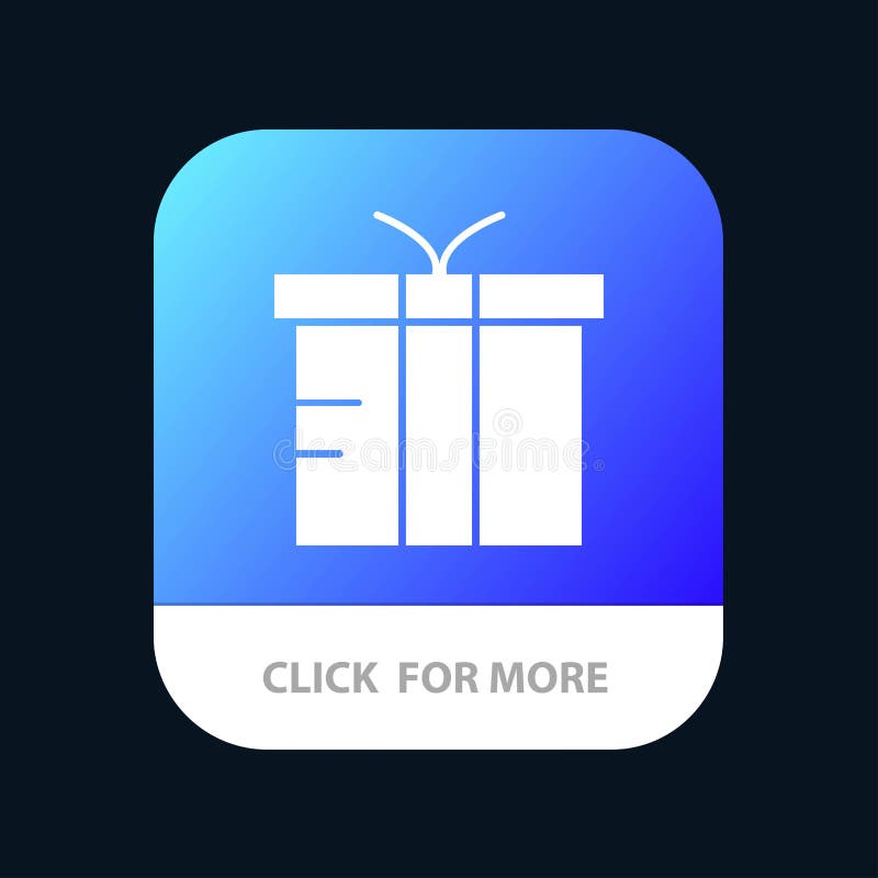 Box, Logistic, Gift, Global Mobile App Button. Android and IOS Glyph Version stock illustration
