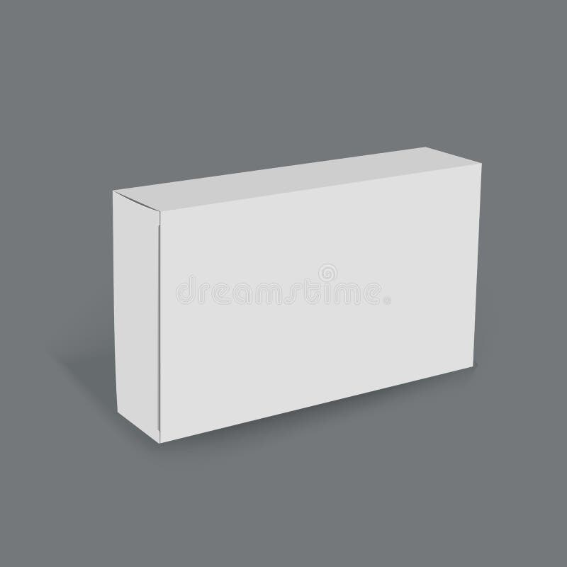 Download 3d Horizontal White Box, Product Mock Up Template Stock ...