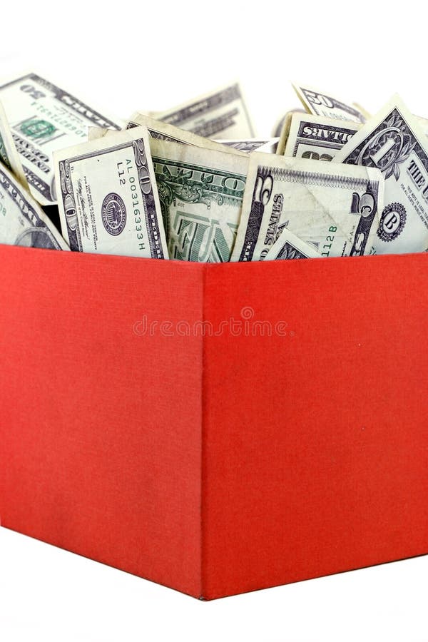 A box of money stock photo. Image of expenses, exchange 1390694