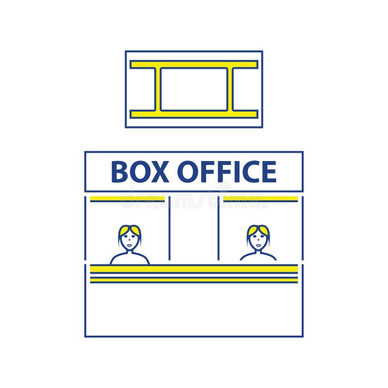 Box office icon stock vector. Illustration of line, selling 127638275