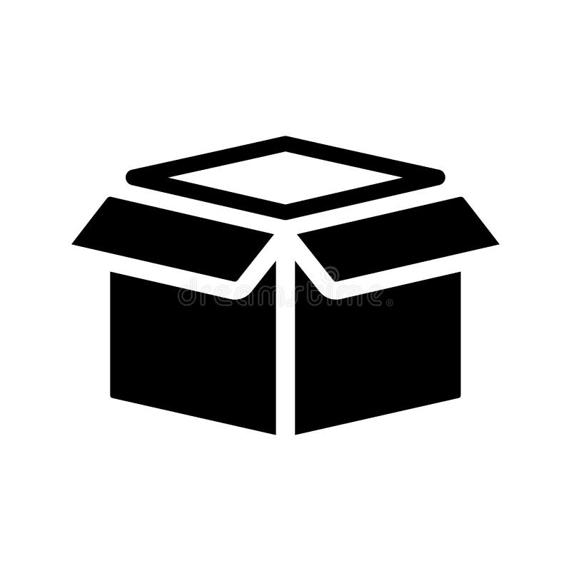 Box, Pack, Packing Icon. Black Vector Graphics Stock Illustration