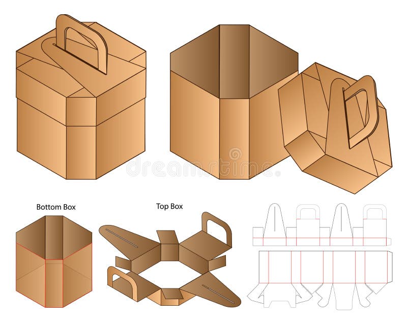 Simple Box Packaging Die Cut Out Template Design. 3d Mock-up