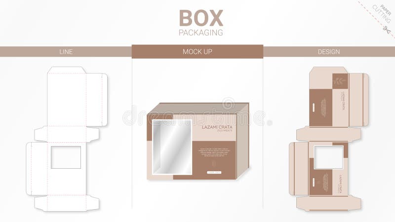 Box Packaging and Mockup Die Cut Template Stock Vector - Illustration ...