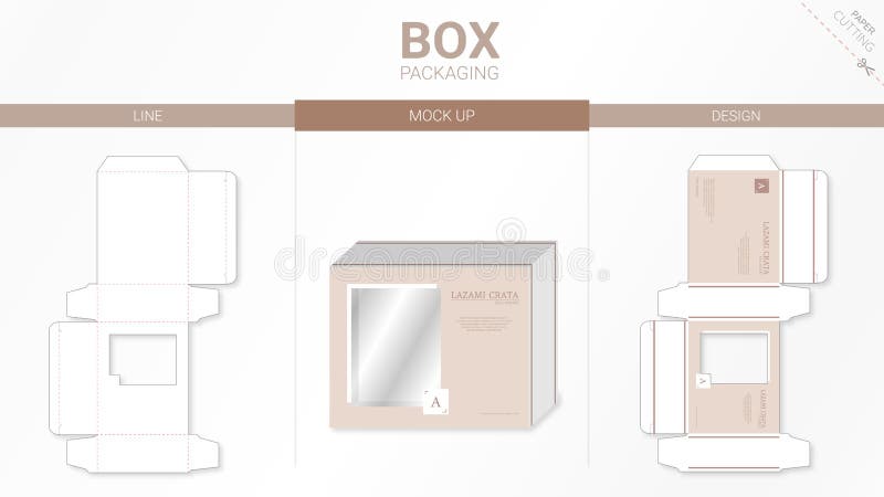 Box Packaging and Mockup Die Cut Template Stock Vector - Illustration ...