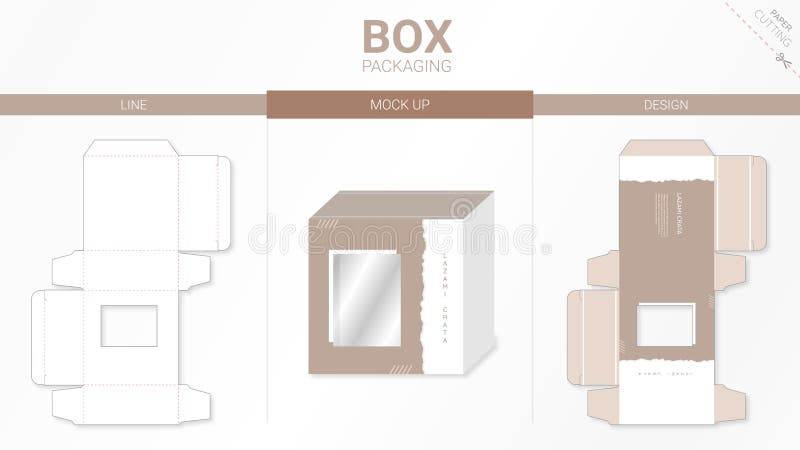 Box Packaging and Mockup Die Cut Template Stock Vector - Illustration ...