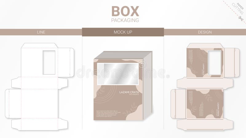 Box Packaging and Mockup Die Cut Template Stock Vector - Illustration ...