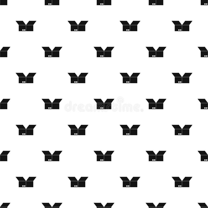 Box pattern, simple style stock vector. Illustration of container
