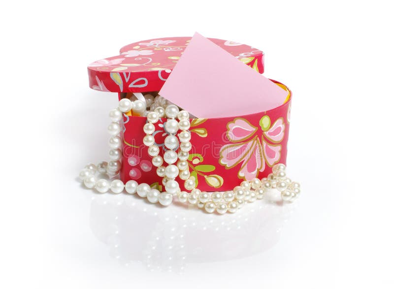 Box with pearls