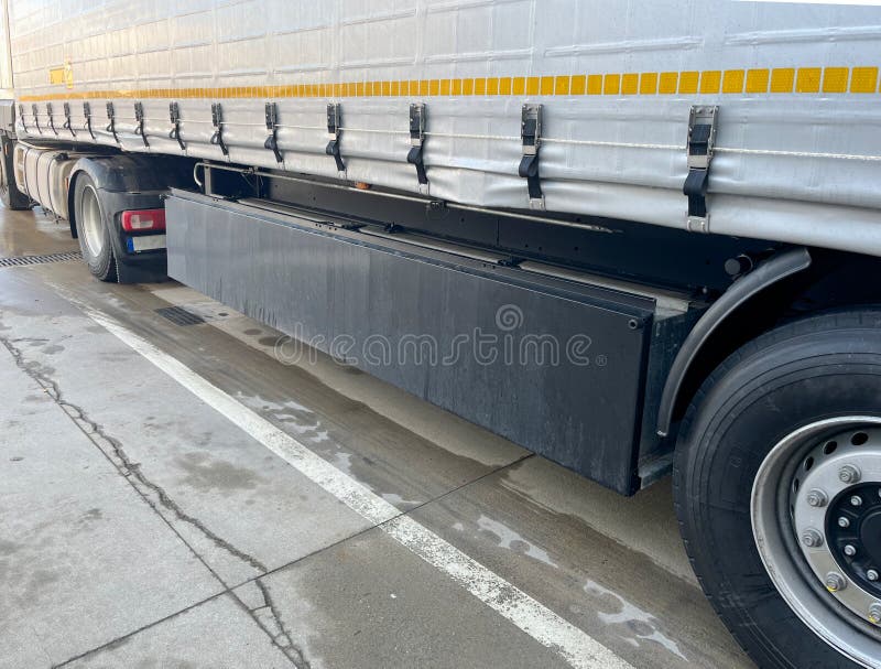 Box in a Semitrailer with Stacked Wooden Pallets Stock Photo Image of pallet, distribution