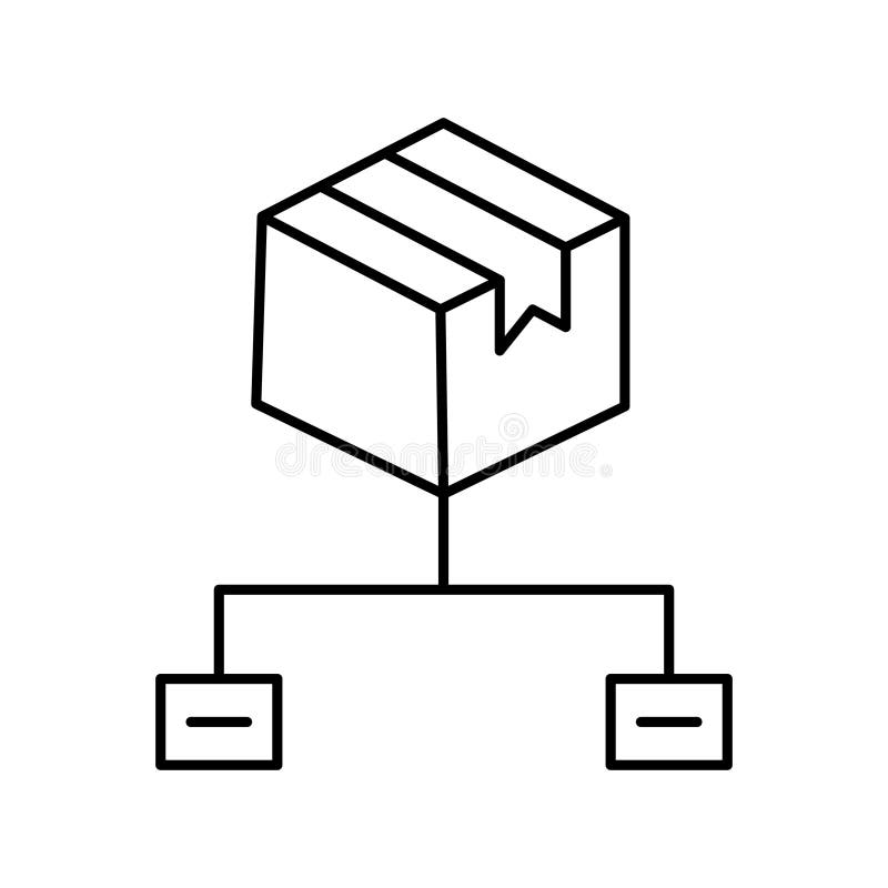 Box sharing Isolated Vector icon which can easily modify or edit royalty free illustration