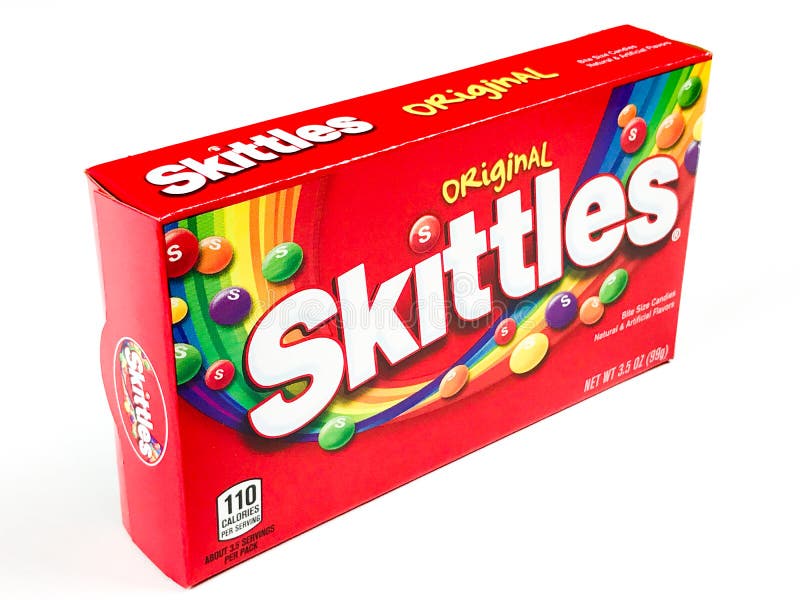 Box Of Skittles Candy Editorial Stock Image Image Of Taste