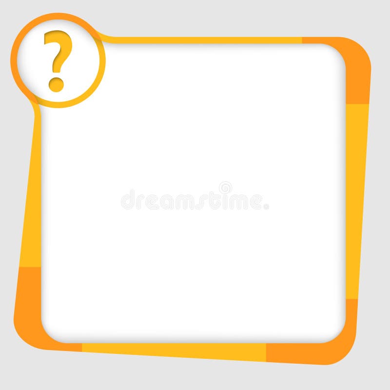 Download Box For Text With Question Mark Stock Vector - Image: 37056441