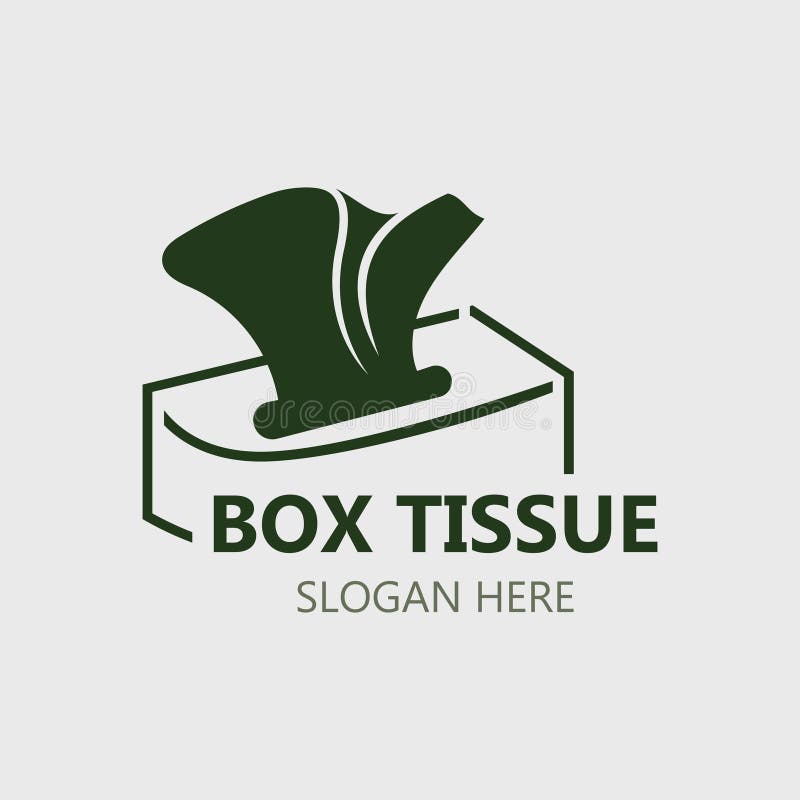 Box Tissue Vector Icon Image Design. Facial Tissue Flat Style