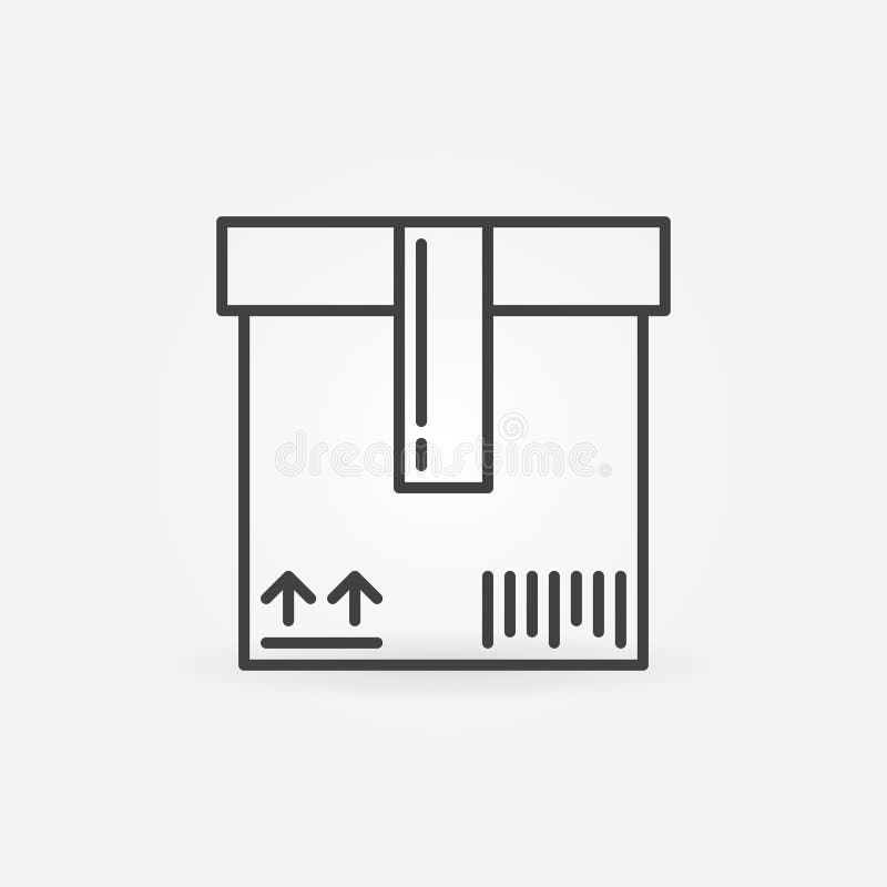 Box vector Inventory concept minimal thin line icon or sign vector illustration