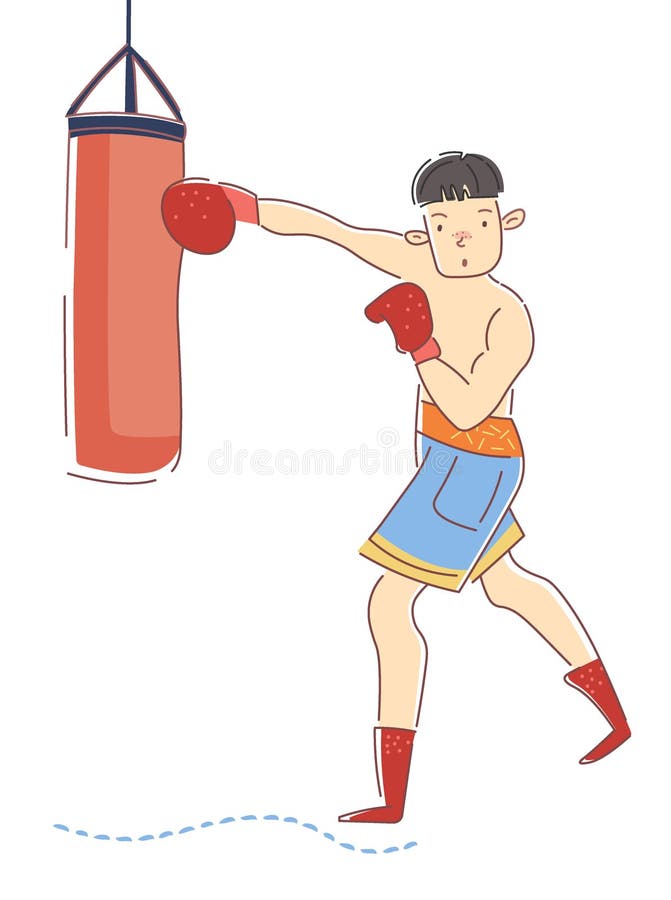 Boxareutbildning i idrottshall Den unga idrottsmannen sparkar den stansa påsen B?rande boxninghandskar f?r pojke Yrkesm?ssig spor royaltyfri illustrationer Boxareutbildning i idrottshall Den unga idrottsmannen sparkar den stansa påsen B?rande boxninghandskar f?r pojke Yrkesm?ssig spor royaltyfri illustrationer