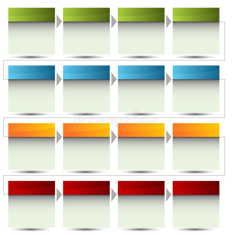 Boxed Flow Chart stock illustration
