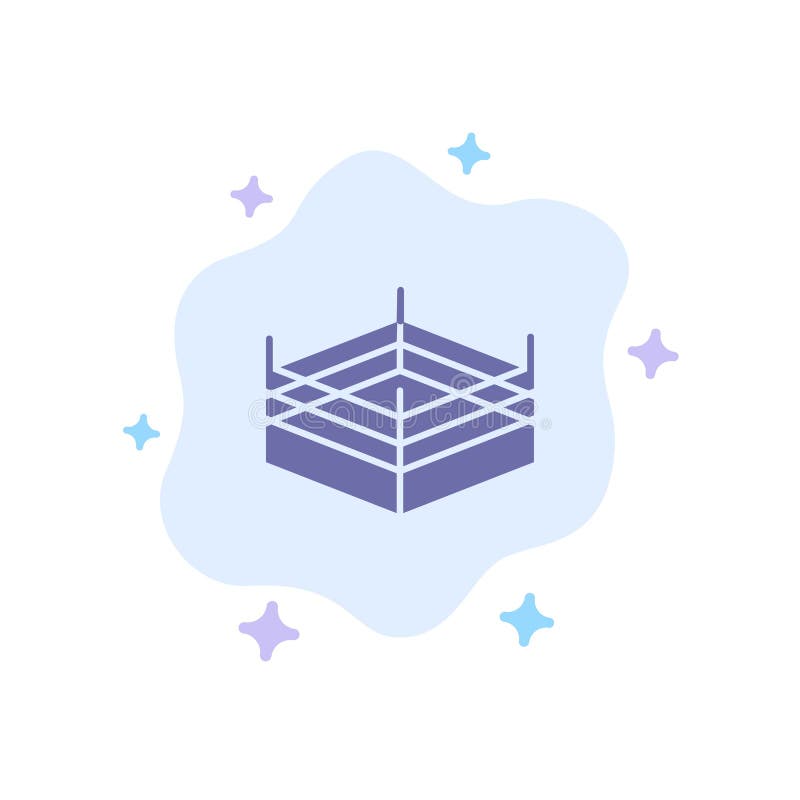 Boxeo, anillo, icono azul de lucha en fondo abstracto de la nube stock de ilustración Boxeo, anillo, icono azul de lucha en fondo abstracto de la nube stock de ilustración