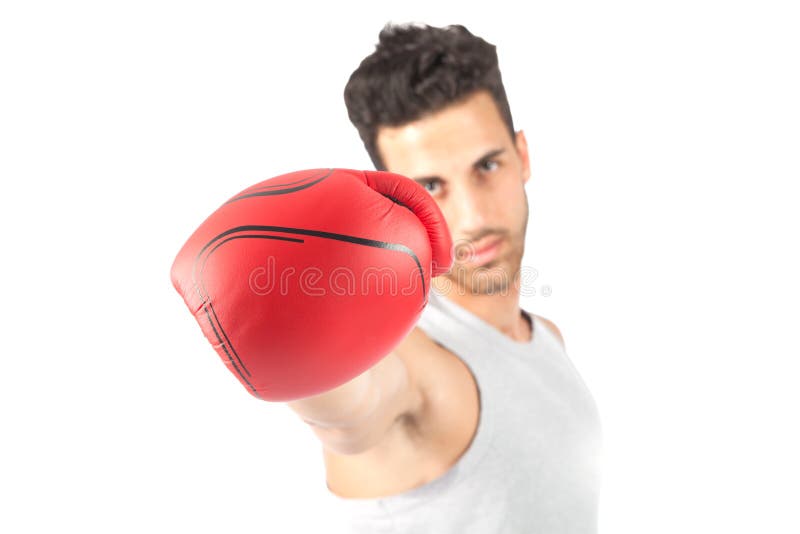 Boxer with black eye stock photo. Image of guard, sports 25923476