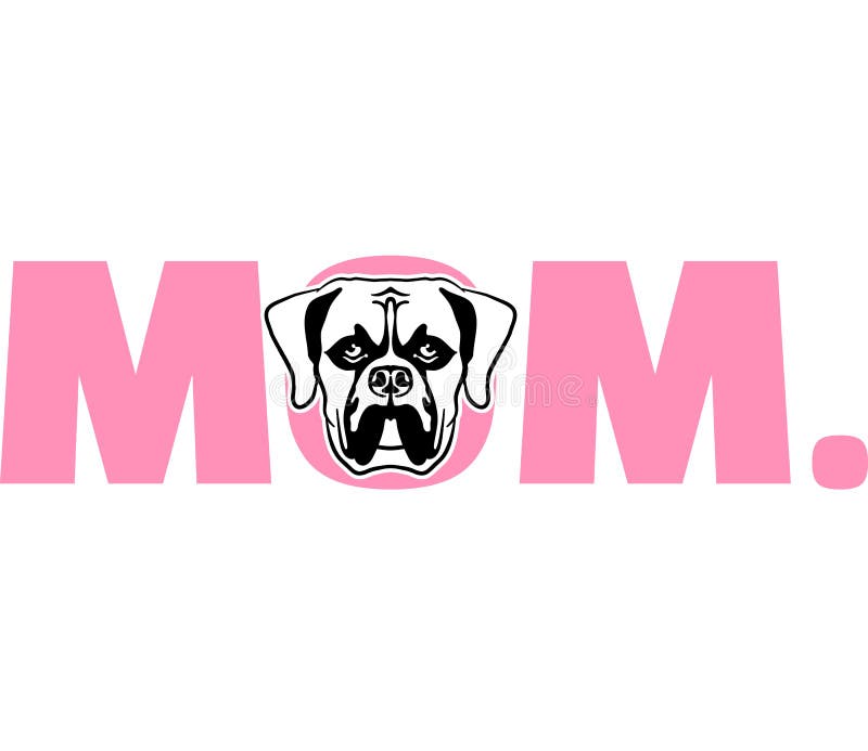 Boxer mom in pink