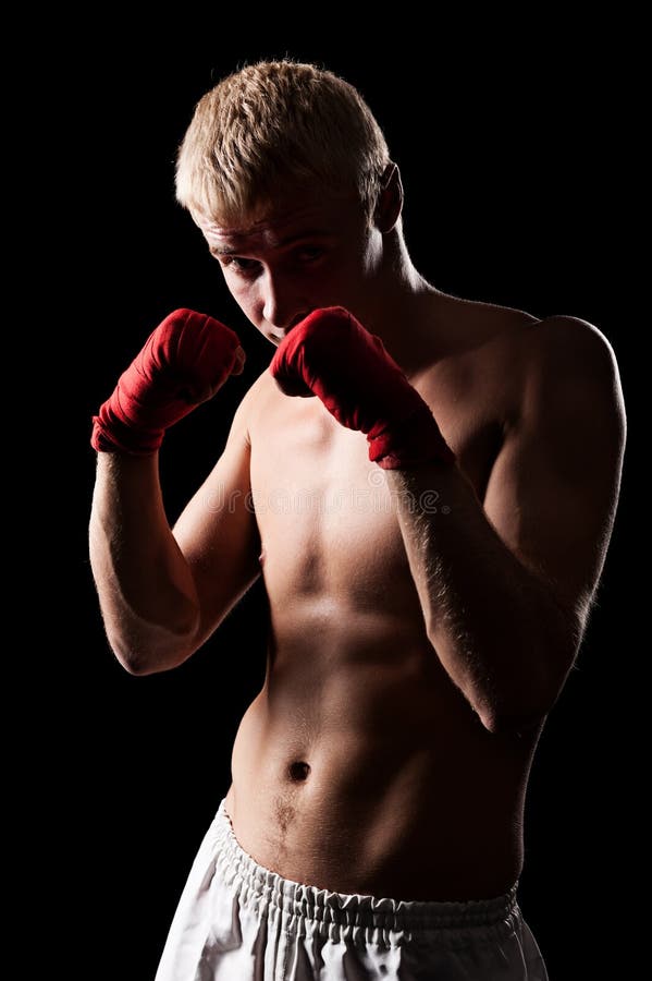 Boxer in black hood stock photo. Image of athlete, boxing 27020632