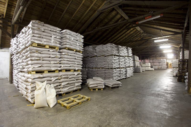 Bags in Warehouse stock image. Image of inventories, architecture 22258449