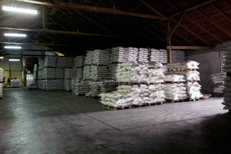 Bags in Warehouse stock image. Image of inventories, architecture 22258449