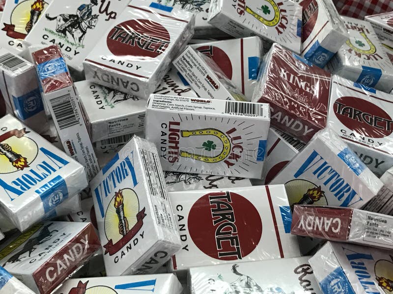 Boxes of Candy Cigarettes editorial photo. Image of sale 120815221